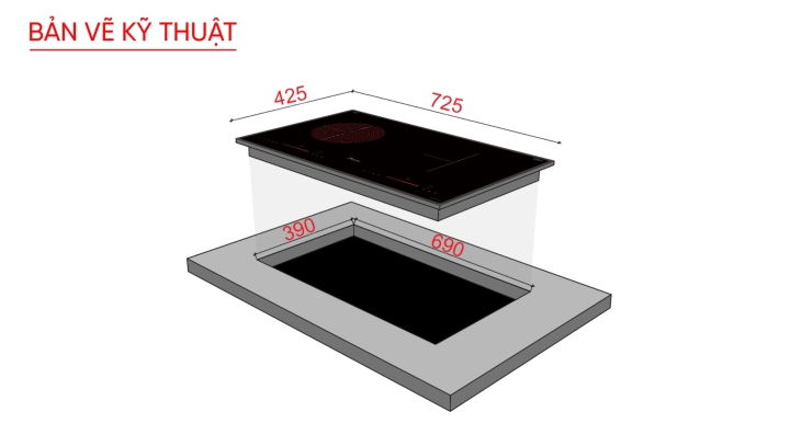 Bếp 1 từ 1 hồng ngoại Model: PT-028.E